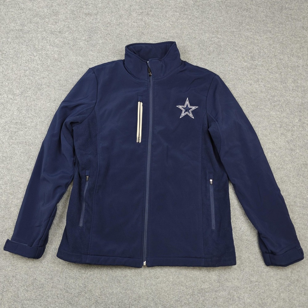 Dallas Cowboys Jacket Womens Large Blue NFL Football NFL Team Apparel Softshell